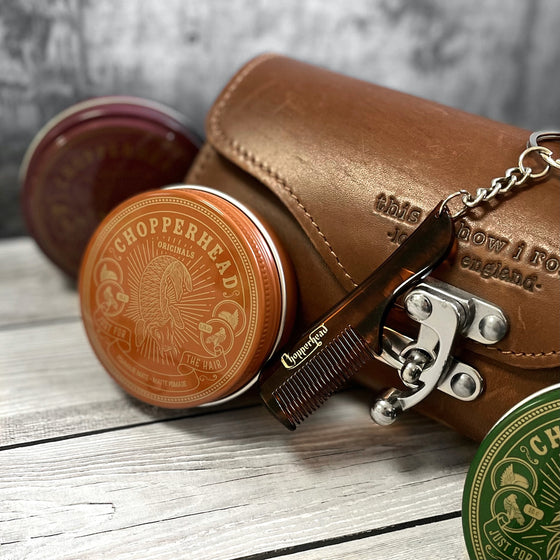 Chopperhead porte-clés peigne pour la barbe et les cheveux homme